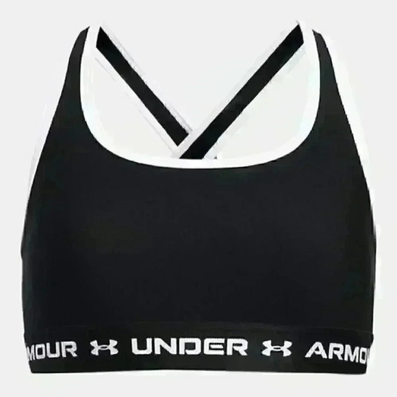 Under‎ Armour Girls' Crossback Sports Bra in Black - Size Small - Picture 1 of 6